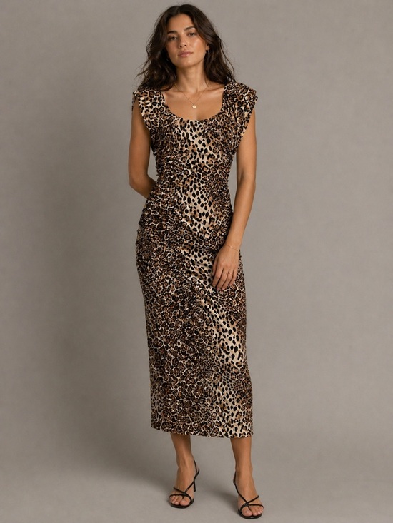 le chateau Dresses & Skirts - LE Chateau • NWT Leopard Print Midi Dress - Brown